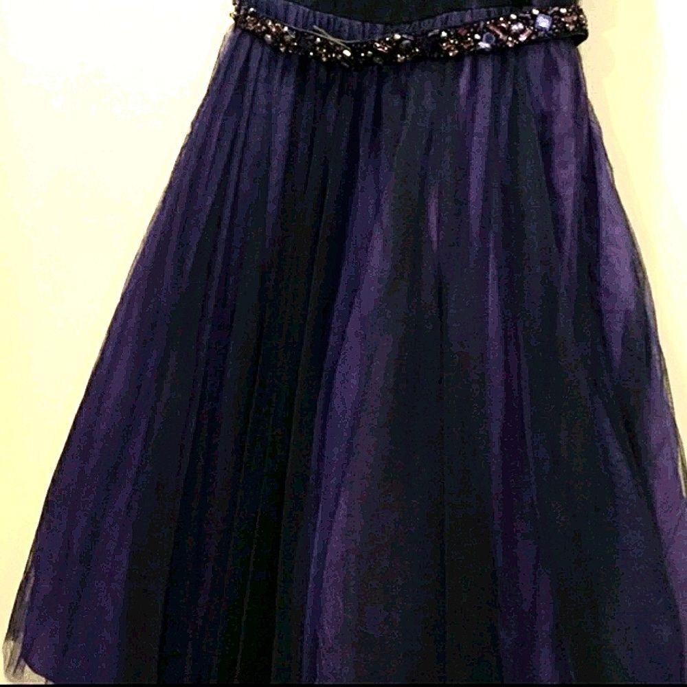 Ml Embellished -Waist -Ballet- Lengh Dress,Teal - Picture 4 of 8